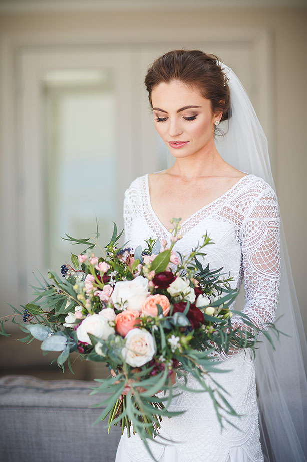Bride with bridal bouquet